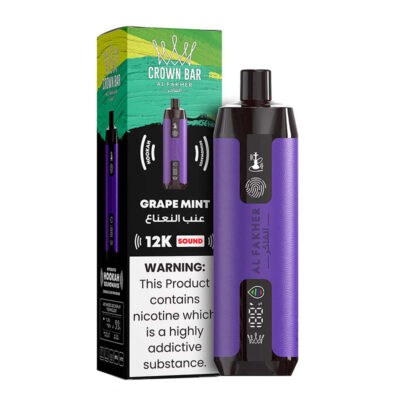 Al Fakher Crown Bar Grape Mint 12000 Puffs Disposable Vape