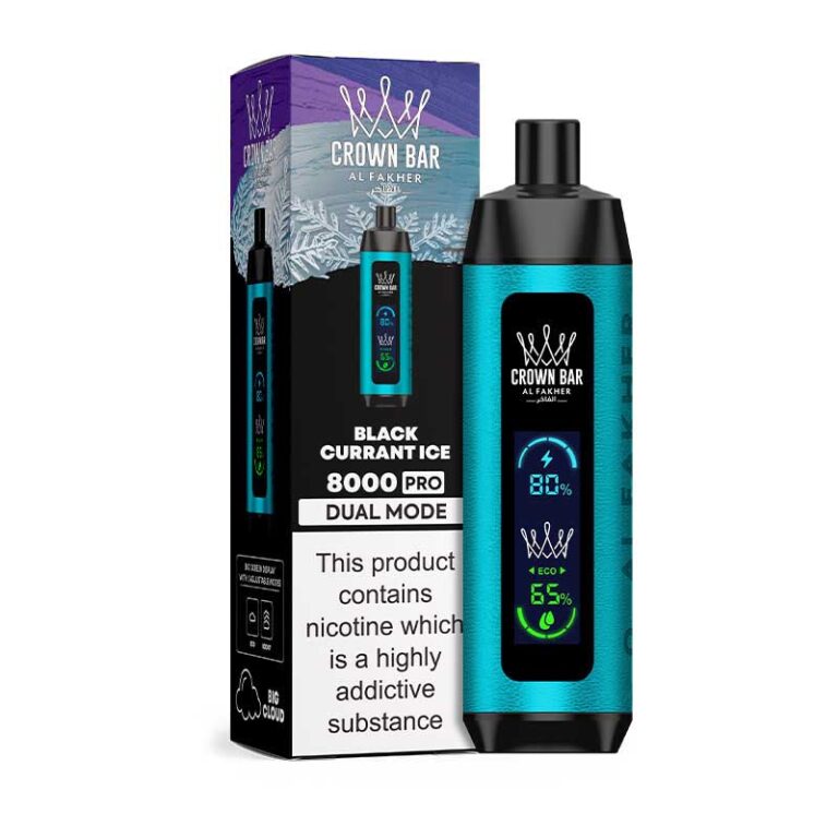 Alfakher 8000 Pro Blackcurrant Ice Disposable Vape