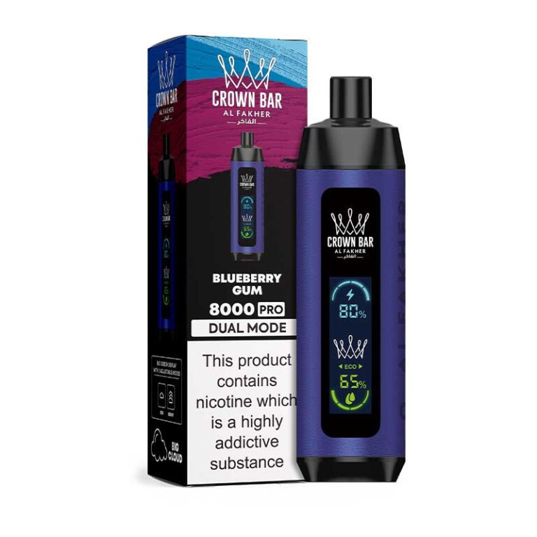 Alfakher 8000 Pro BLueberry Gum Disposable Vape