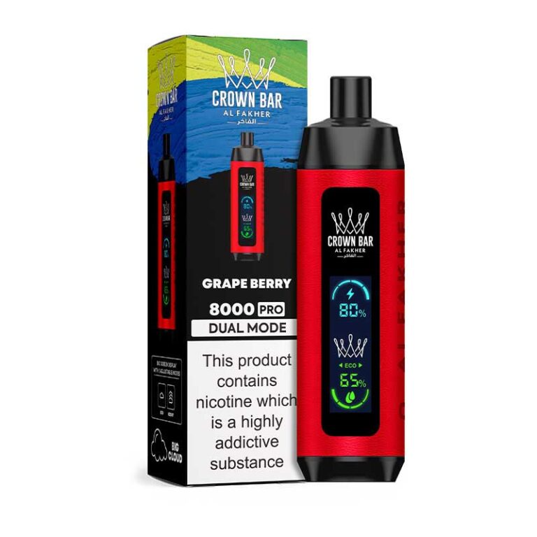 Alfakher 8000 Pro Grape Berry Disposable Vape