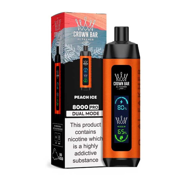 Alfakher 8000 Pro Peach Ice Disposable Vape
