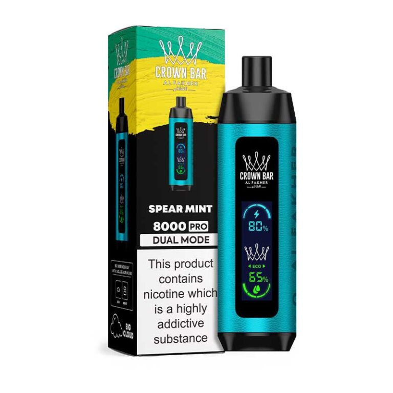 Alfakher 8000 Pro Spear Mint Disposable Vape