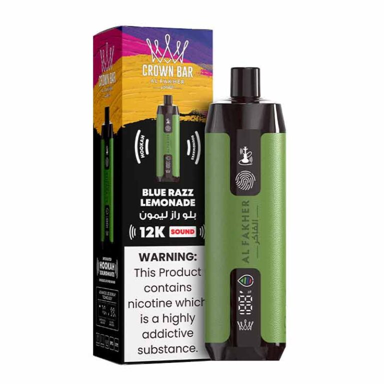 Al Fakher Crown Bar Blue Razz Lemonade 12000 Puffs Sound Disposable Vape