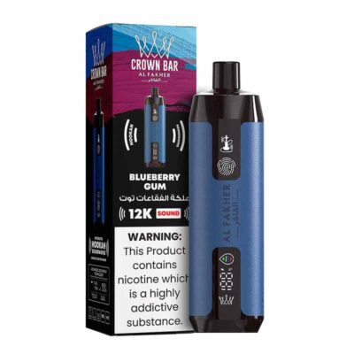 Al Fakher Crown Bar Blueberry Gum 12000 Puffs Sound Disposable Vape