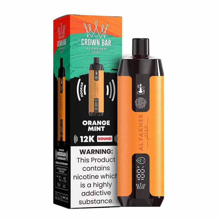 Al Fakher Crown Bar Orange Mint 12000 Puffs Sound Disposable Vape
