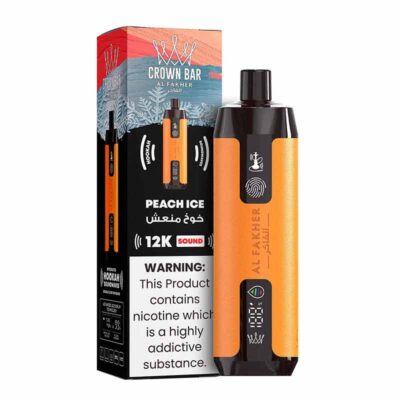 Al Fakher Crown Bar Peach Ice 12000 Puffs Sound Disposable Vape