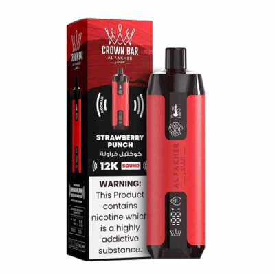 Al Fakher Crown Bar Strawberry Punch 12000 Puffs Sound Disposable Vape