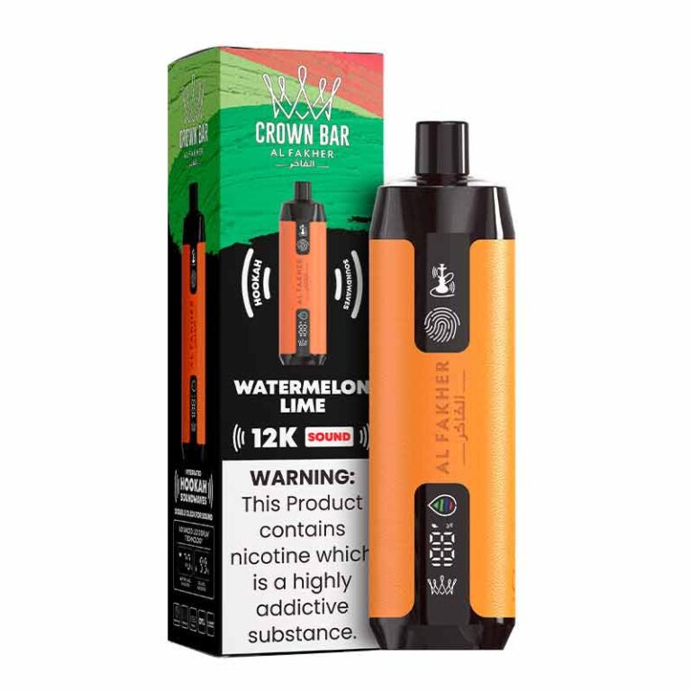 Al Fakher Crown Bar Watermelon Lime 12000 Puffs Sound Disposable Vape