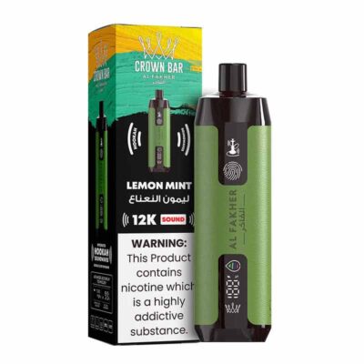 Al Fakher Crown Bar Lemon Mint 12000 Puffs Sound Disposable Vape