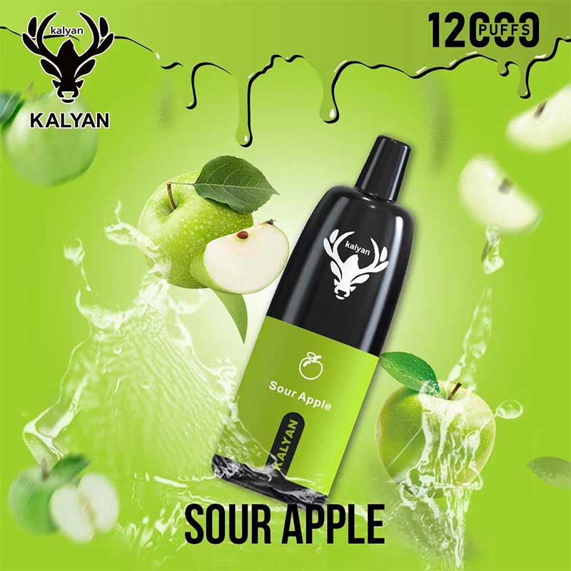 Kalyan-Pro-12000-Puffs-Sour-Apple-Disposable-Vape.png Kalyan pro Sour Apple 12000 Puffs Disposable Vape