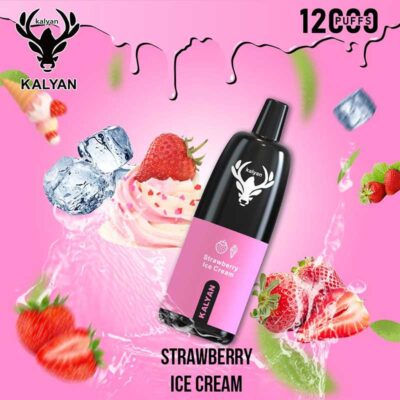 Kalyan pro Strawberry Ice cream 12000 Puffs Disposable Vape
