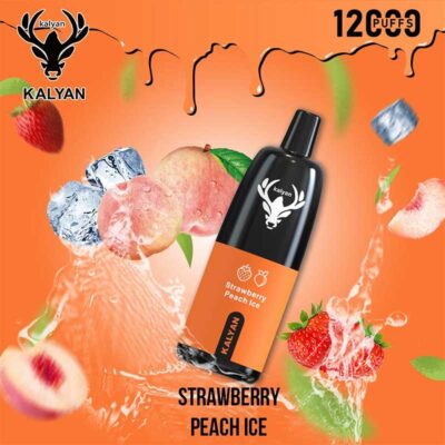 Kalyan pro Strawberry Peach Ice 12000 Puffs Disposable Vape