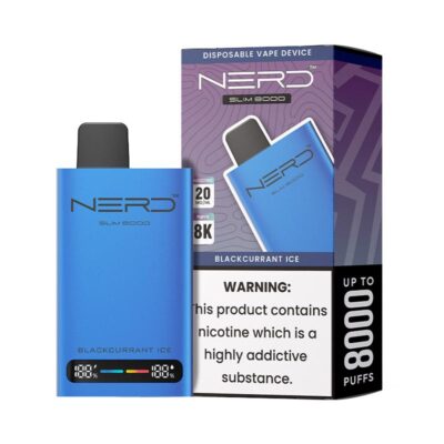 Nerd Slim 8000 Puffs Blackcurrant Ice Disposable Vape