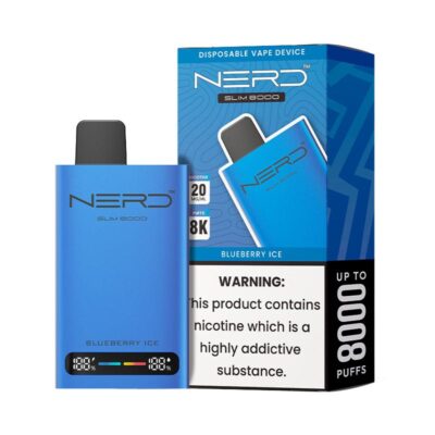 Nerd Slim 8000 Puffs Blueberry Ice Disposable Vape