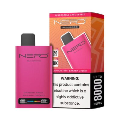 Nerd Slim 8000 Puffs Dragonfruit Banana Cherry Disposable Vape