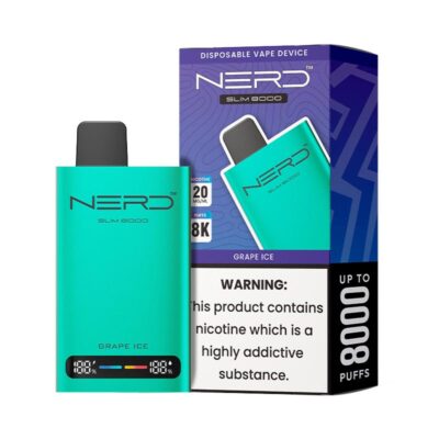 Nerd Slim 8000 Puffs Grape Ice Disposable Vape
