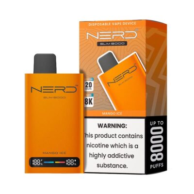 Nerd Slim 8000 Puffs Mango Ice Disposable Vape
