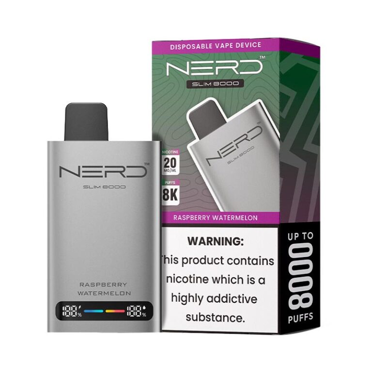 Nerd Slim 8000 Puffs Raspberry Watermelon Disposable Vape