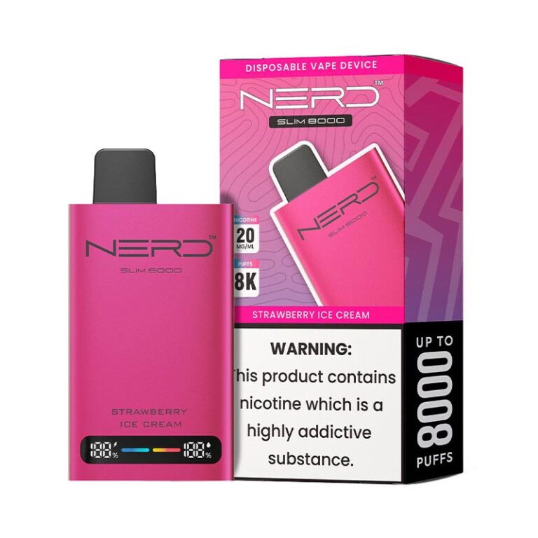 Nerd Slim 8000 Puffs Strawberry Ice Cream Disposable Vape