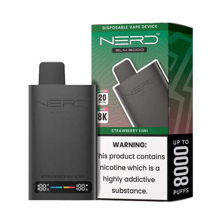 Nerd Slim 8000 Puffs Strawberry Kiwi Disposable Vape