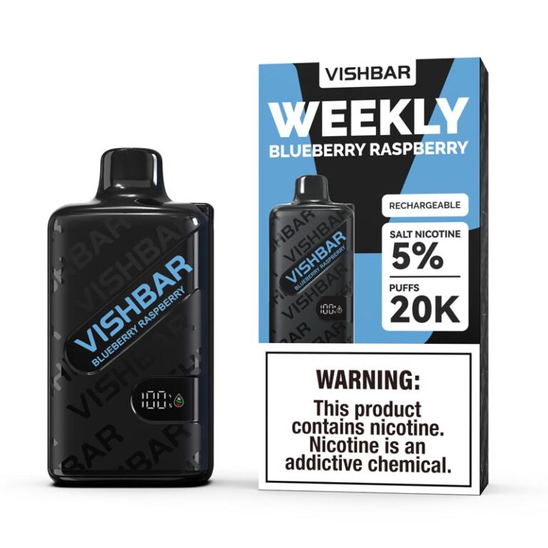 Vishbar Weekly Blueberry Raspberry 20000 Puffs Disposable Vape