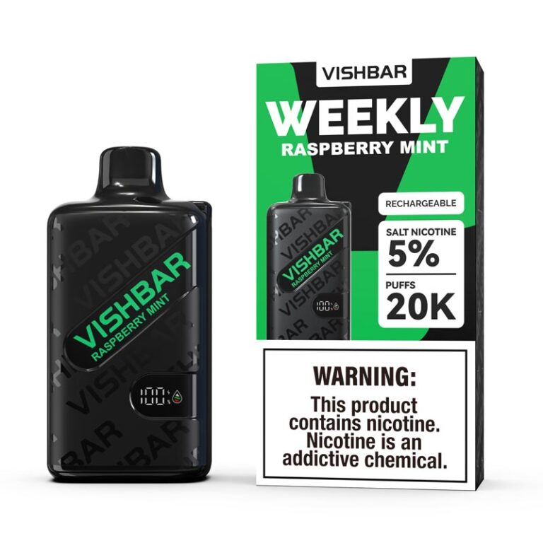 Vishbar Weekly Raspberry Mint 20000 Puffs Disposable Vape