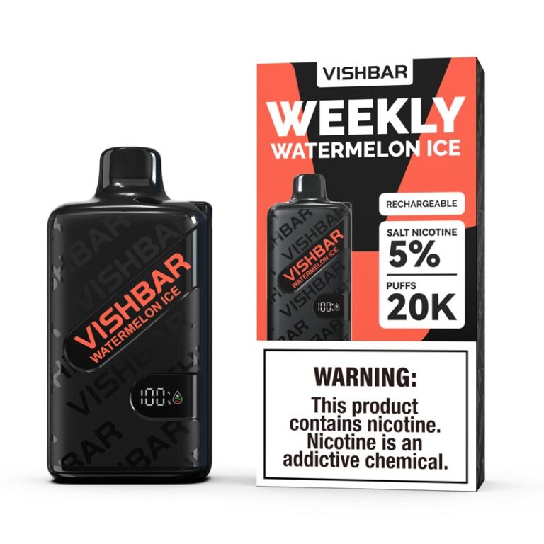 Vishbar Weekly Watermelon Ice 20000 Puffs Disposable Vape
