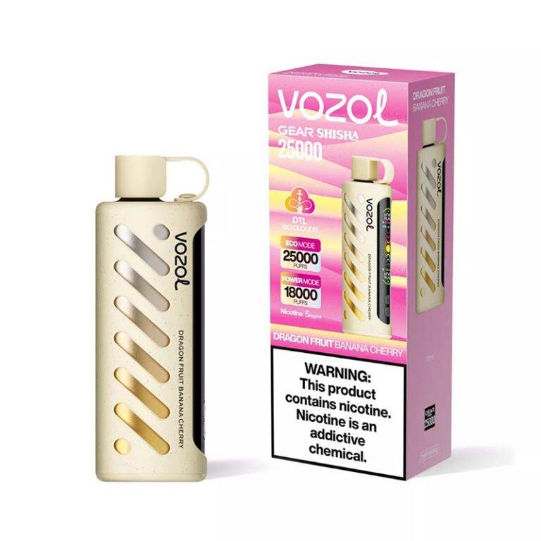 Vozol Gear Shisha 25000 Puffs Dragon Fruit Banana Cherry Disposable Vape