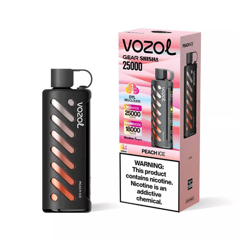 Vozol Gear Shisha 25000 Puffs Peach Ice Disposable Vape