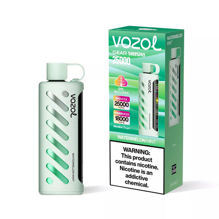 Vozol Gear Shisha 25000 Puffs Watermelon Mint Disposable Vape