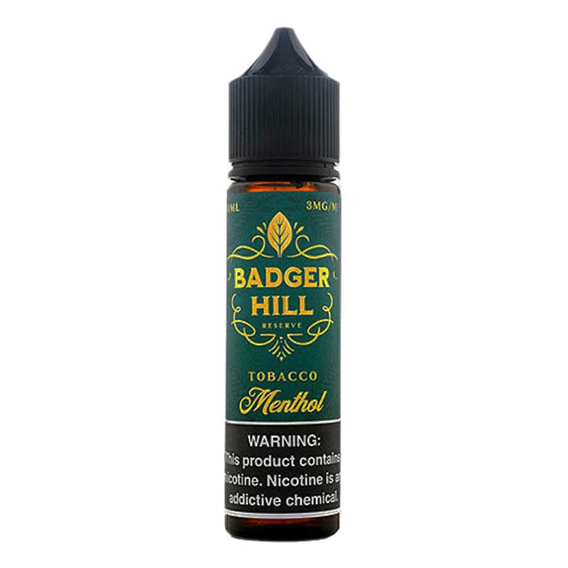 Badger-Hill-Tobacco-Menthol-Freebase-E-Liquid-60ML Badger Hill Tobacco Menthol Freebase E-liquid 60ML