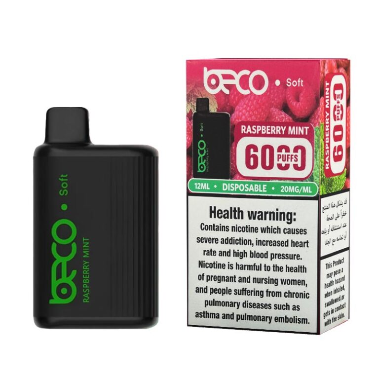 Beco Soft Raspberry Mint 6000 Puffs Disposable Vape