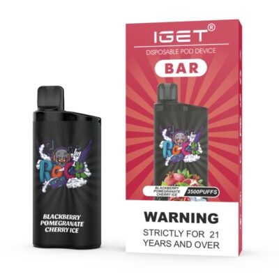Iget Bar 3500 Puffs Blackberry Pomegranate Cherry Ice Disposable Vape