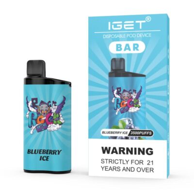 Iget Bar 3500 Puffs Blueberry Ice Disposable Vape
