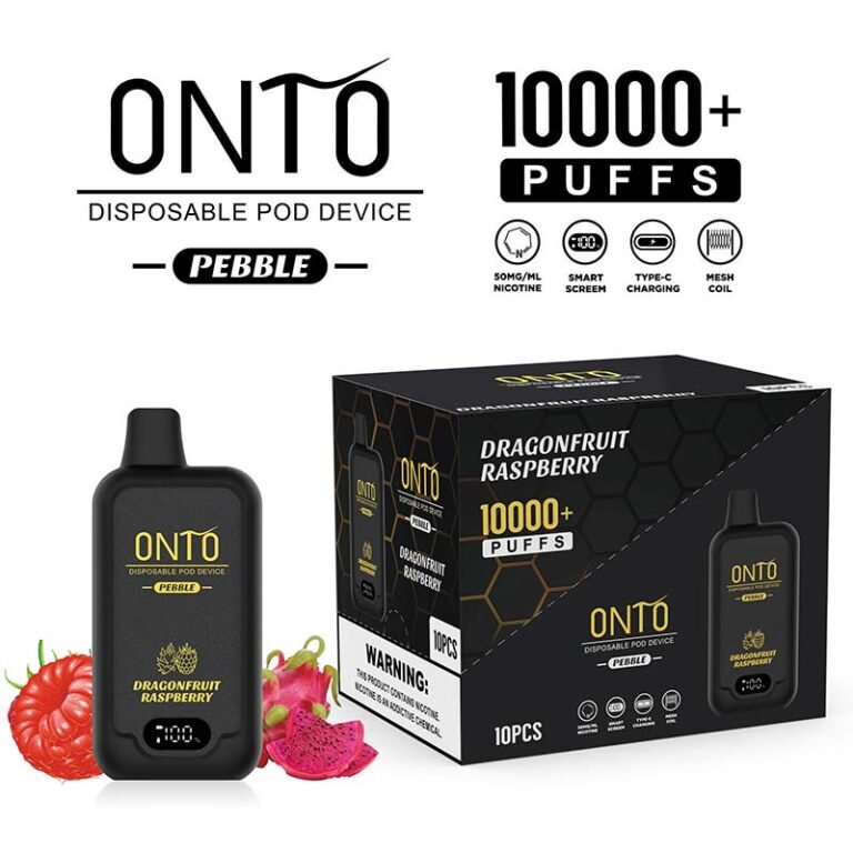 Onto Pebble Dragonfruit Raspberry 10000 Puffs Disposable Vape