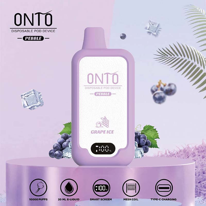 Onto-Pebble-10000-Puffs-Grape-Ice-Disposable-Vape Onto Pebble Grape Ice 10000 Puffs Disposable Vape