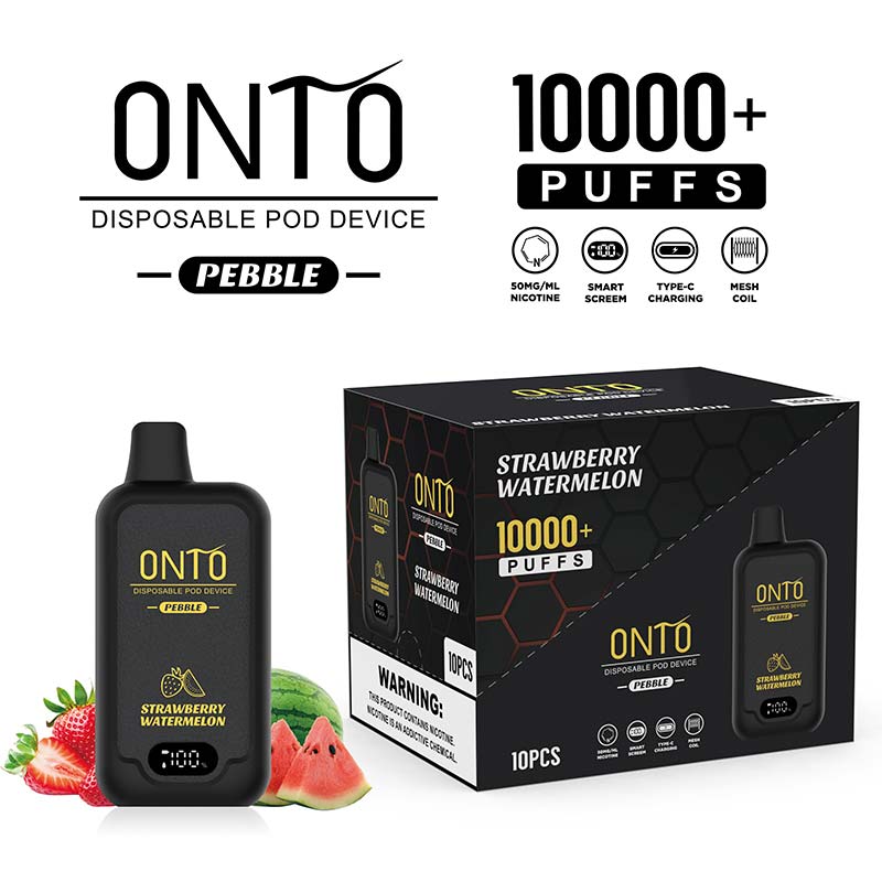 Onto-Pebble-10000-Puffs-Strawberry-Watermelon-Disposable-Vape Onto Pebble Strawberry Watermelon 10000 Puffs Disposable Vape
