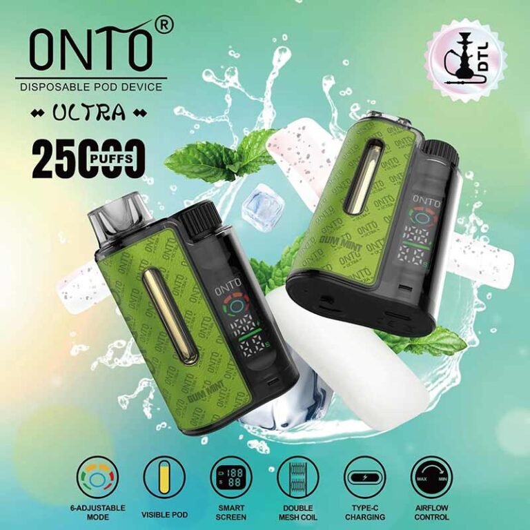Onto Ultra 25000 Puffs Gum Mint disposable Vape