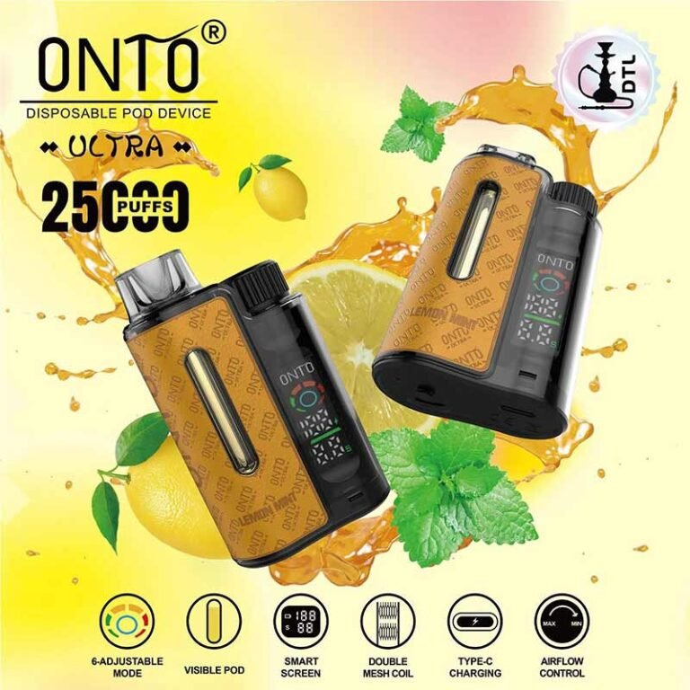 Onto Ultra 25000 Puffs Lemon Mint disposable Vape