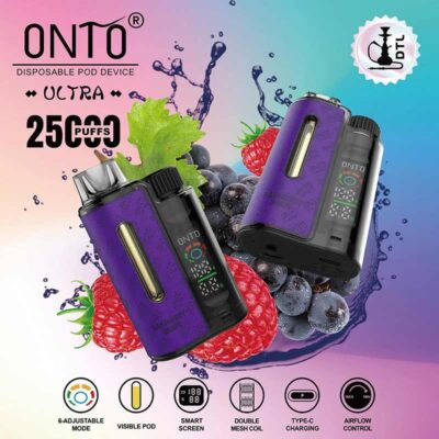 Onto Ultra 25000 Puffs Raspberry Grape disposable Vape