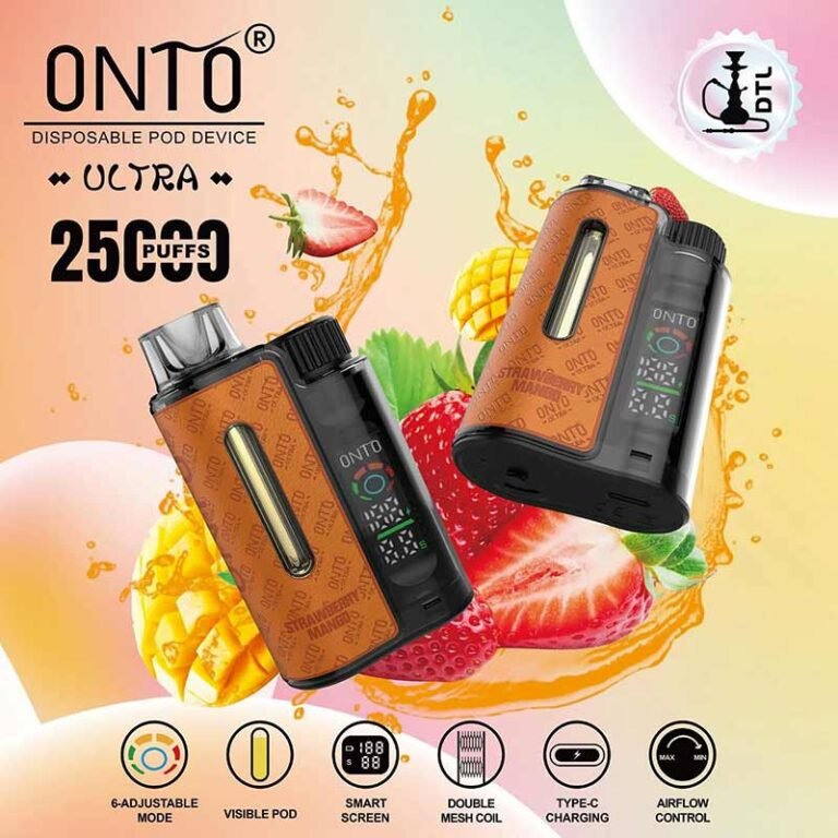 Onto Ultra 25000 Puffs Strawberry Mango disposable Vape