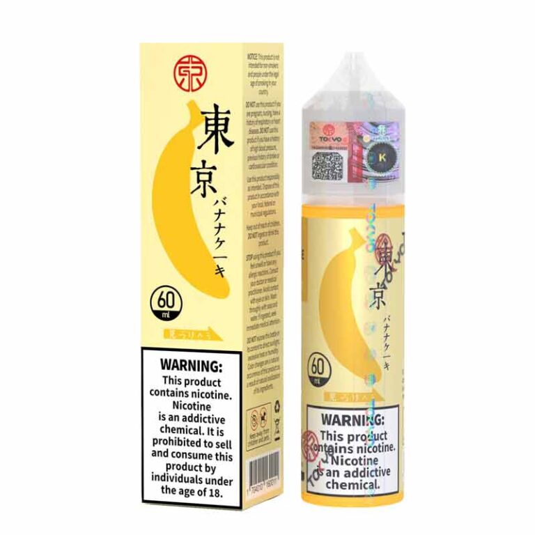 Tokyo Iced Banana Freebase E-Liquid Classic Series 60ml - Available in 0mg, 3mg, 6mg Nicotine Strengths