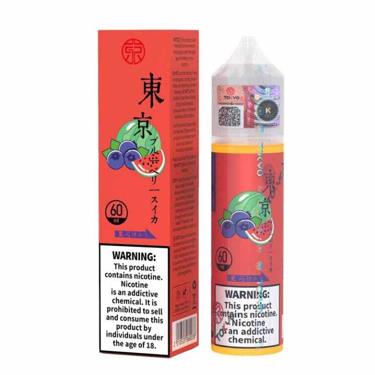 Tokyo Iced Blueberry Watermelon Freebase E-Liquid Classic Series 60ml - Available in 0mg, 3mg, 6mg Nicotine Strengths