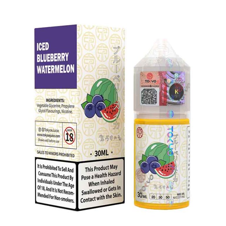 Tokyo Iced Blueberry Watermelon Salt Nicotine E-Liquid 30Ml