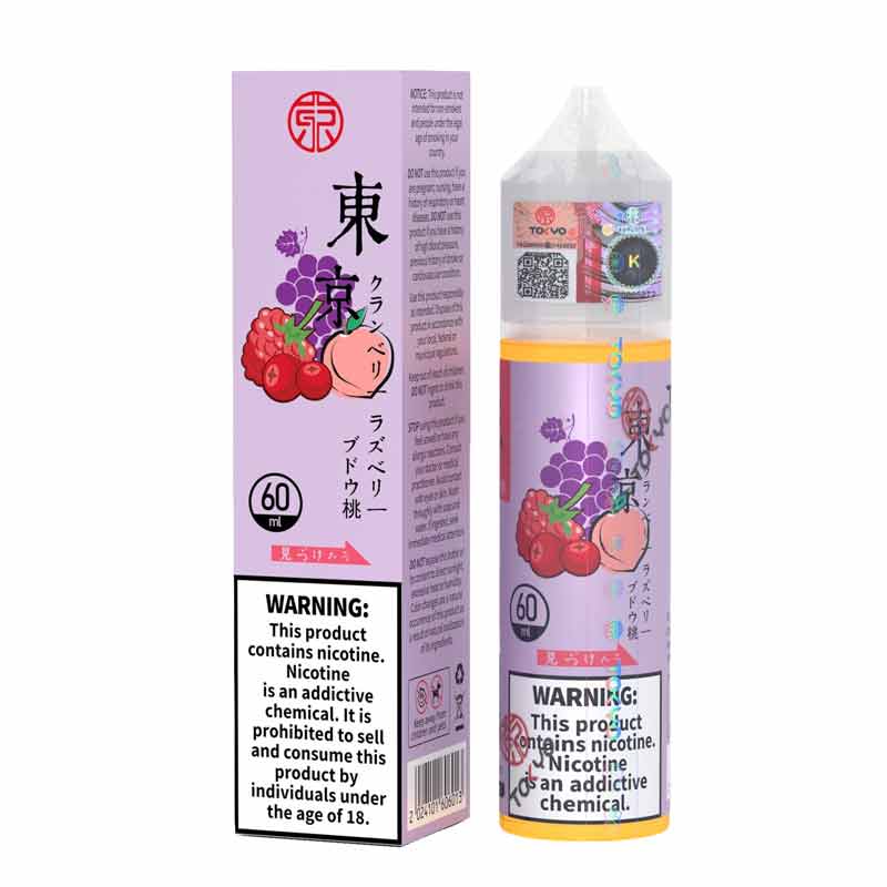 Tokyo-Iced-Cranberry-Raspberry-Grape-Peach-Freebase-E-Liquid-Classic-Series-60ml Tokyo Iced Cranberry Raspberry Grape Peach Freebase E-Liquid Classic Series 60ml - Available in 0mg, 3mg, 6mg Nicotine Strengths