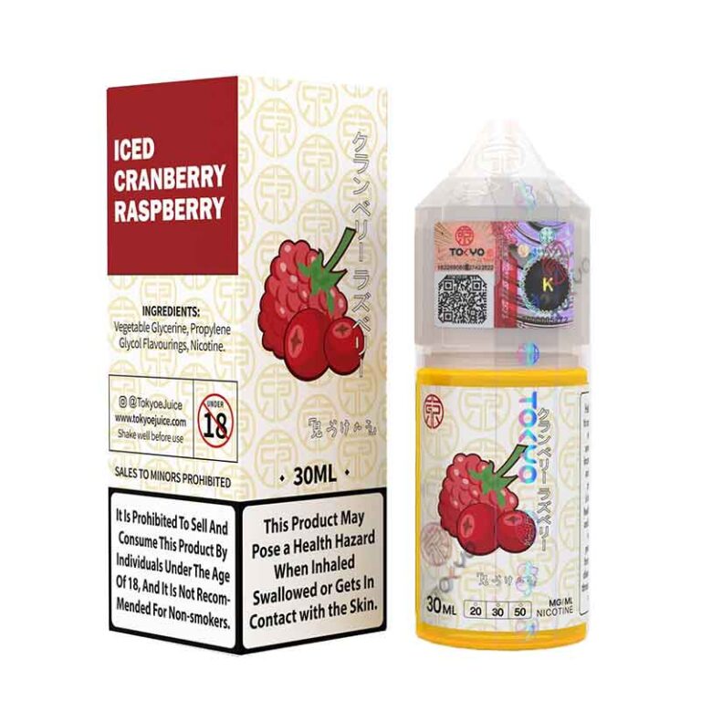 Tokyo Iced Cranberry Raspberry Salt Nicotine E-Liquid 30Ml