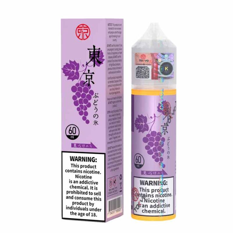 Tokyo Iced Grape Freebase E-Liquid Classic Series 60ml - Available in 0mg, 3mg, 6mg Nicotine Strengths