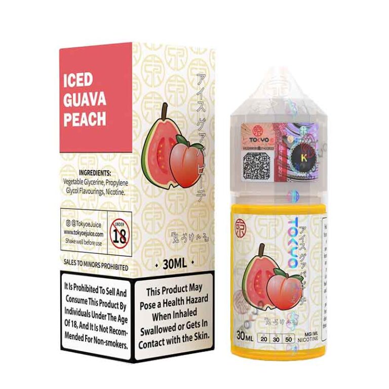 Tokyo Iced Guava Peach Salt Nicotine E-Liquid 30Ml