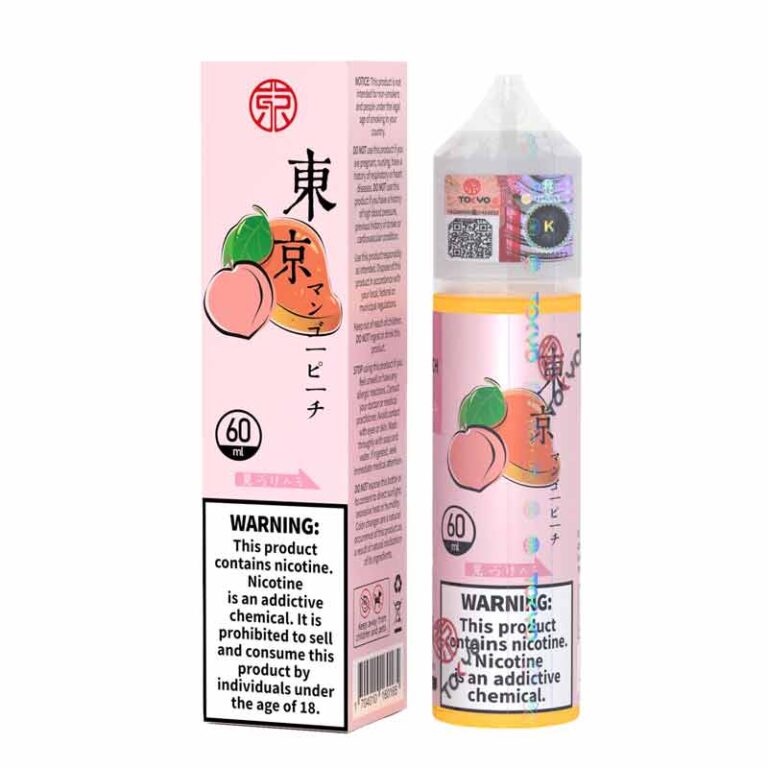 Tokyo Iced Mango Peach Freebase E-Liquid Classic Series 60ml - Available in 0mg, 3mg, 6mg Nicotine Strengths