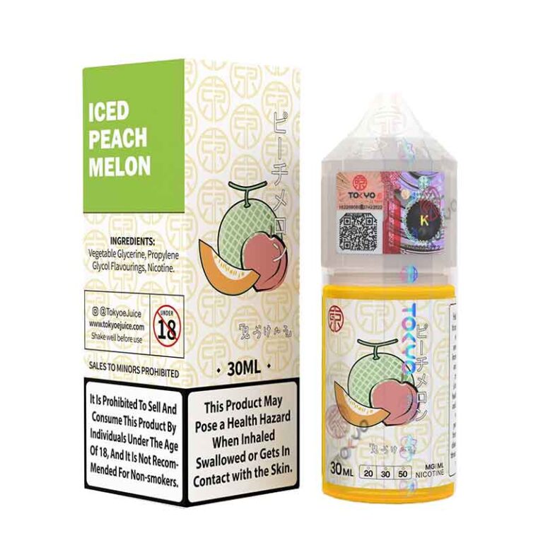 Tokyo Iced Peach Melon Salt Nicotine E-Liquid 30Ml